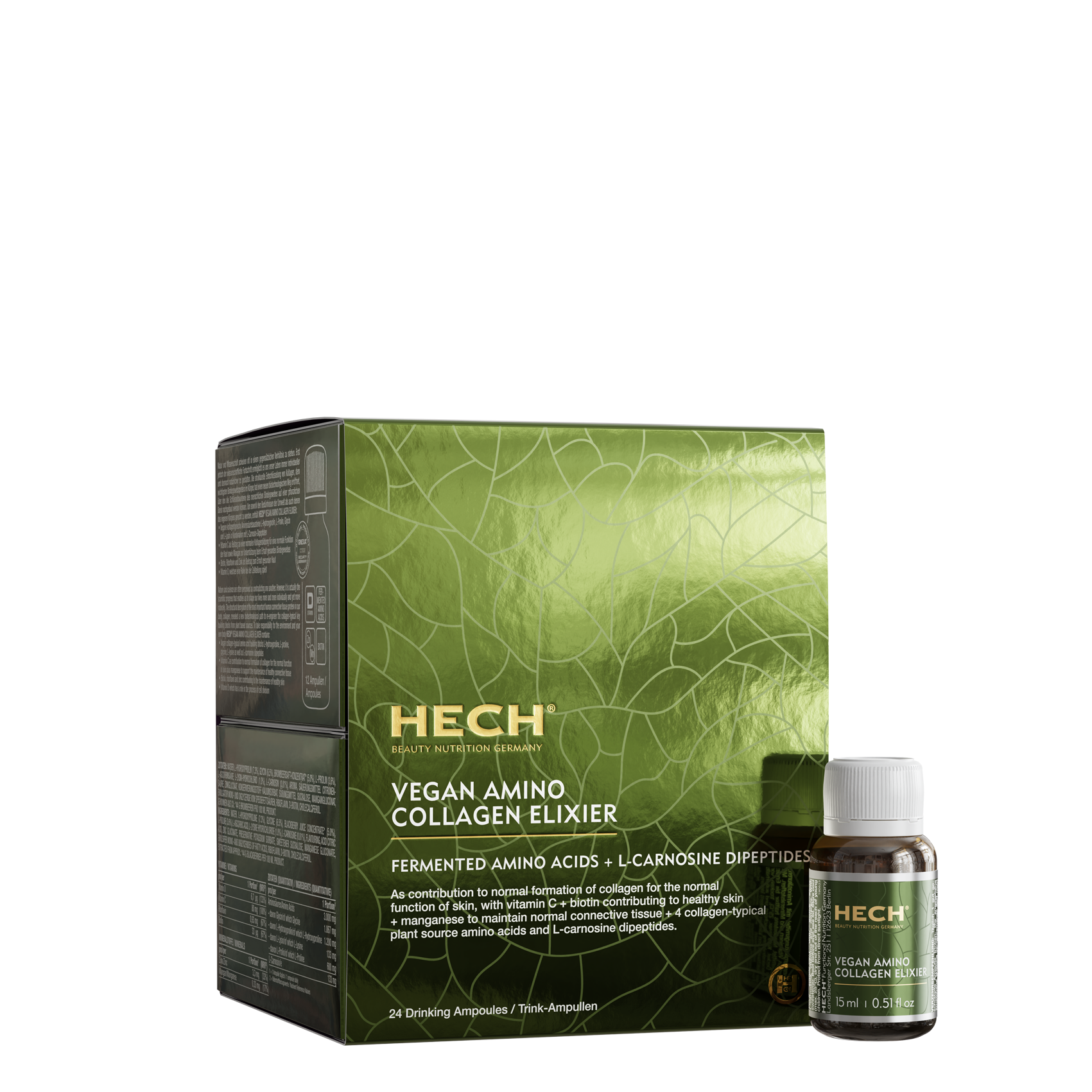 HECH® VEGAN AMINO COLLAGEN ELIXIER </p> 24 Ampoules
