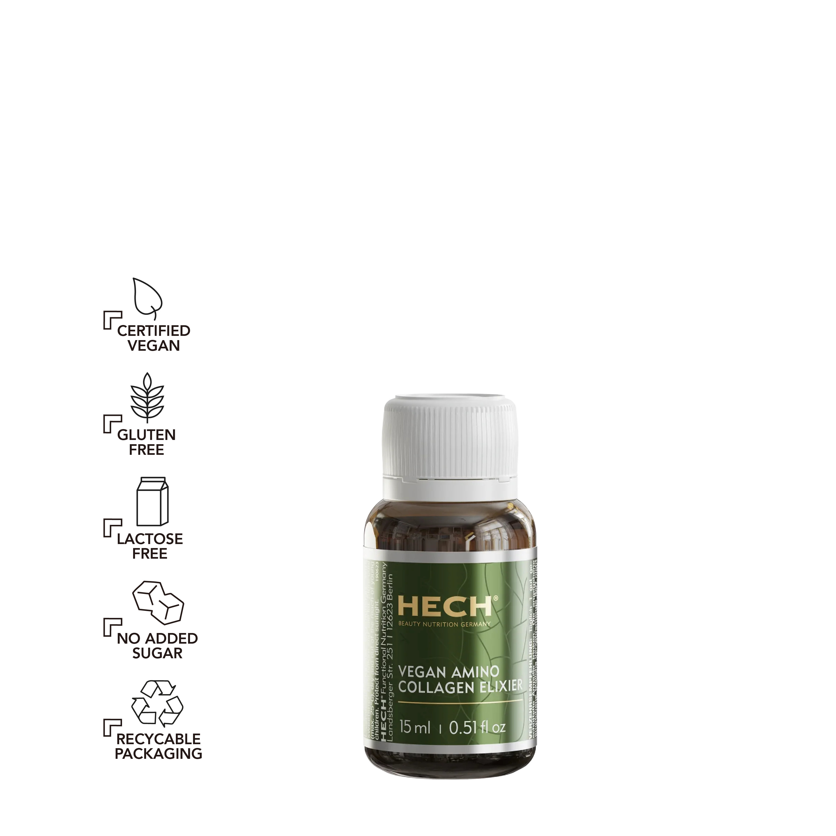 HECH® VEGAN AMINO COLLAGEN ELIXIER </p> 24 Ampoules