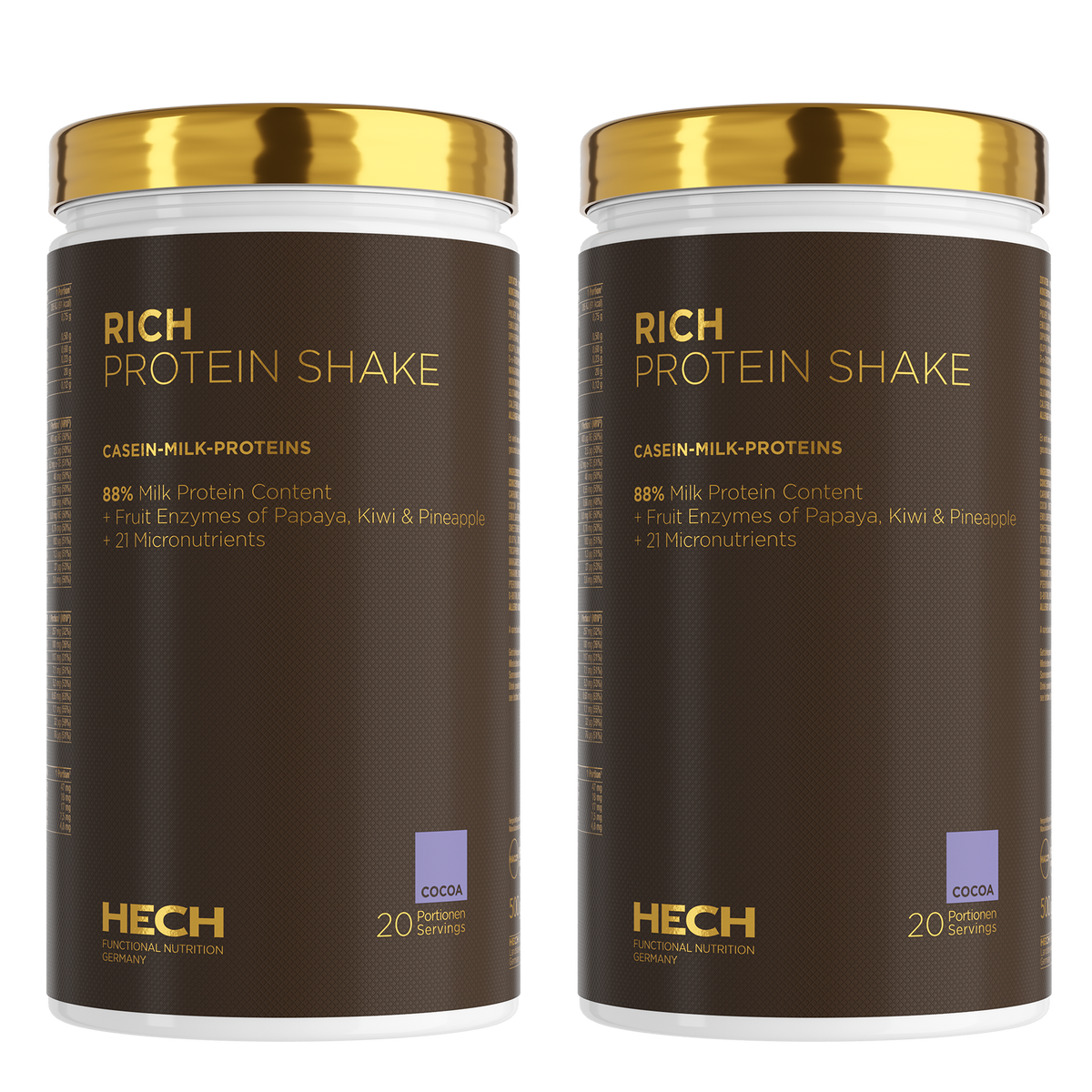 HECH® RICH PROTEIN SHAKE<br> Sonderpreis für Produktset <br> 500 g Pulver