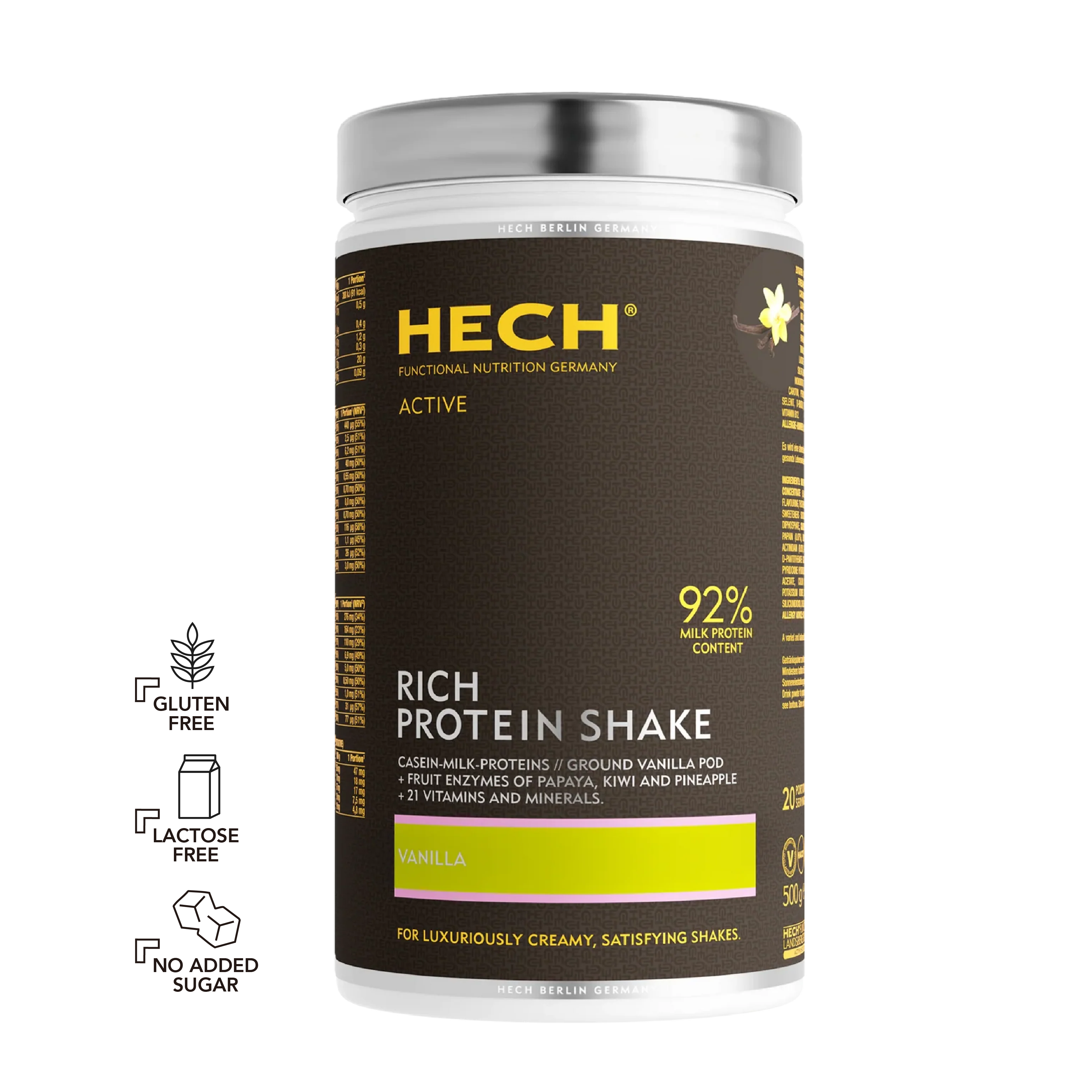HECH® RICH PROTEIN SHAKE <br> Special Set Price – Limited Time Only <br> 500 g Powder