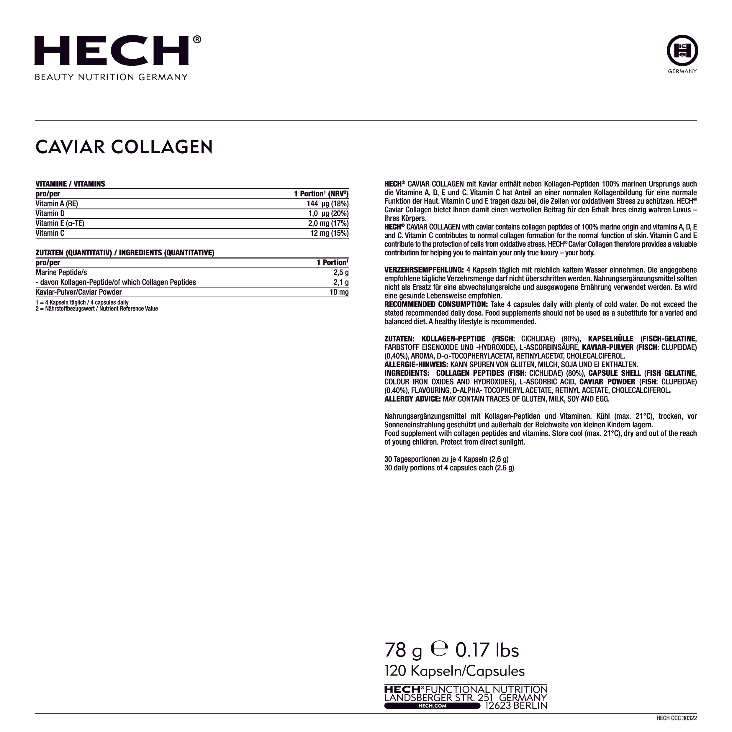 Informationen über Caviar Collagen Kapseln