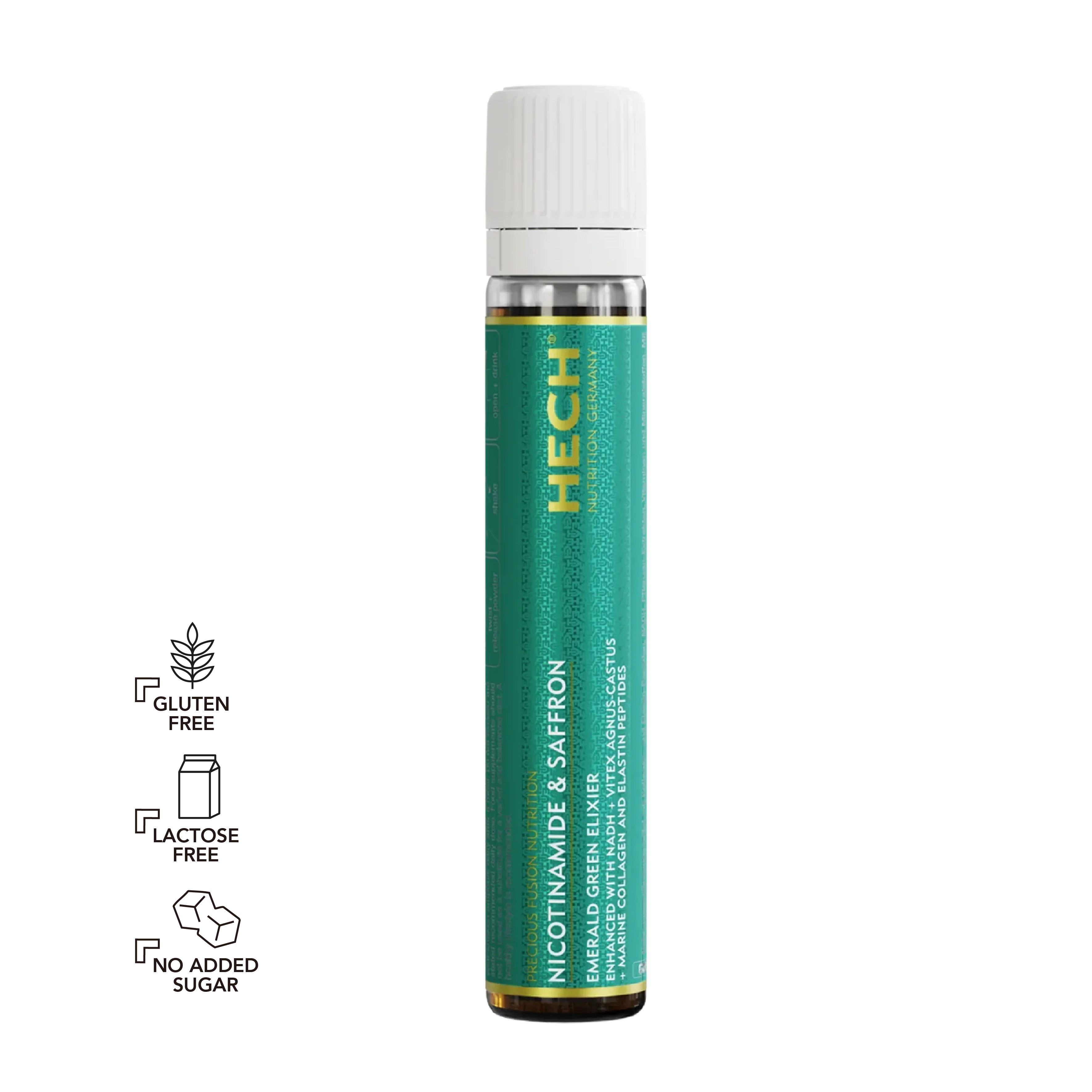HECH® NICOTINAMIDE & SAFFRON - EMERALD GREEN ELIXIER </p> 12 Ampullen