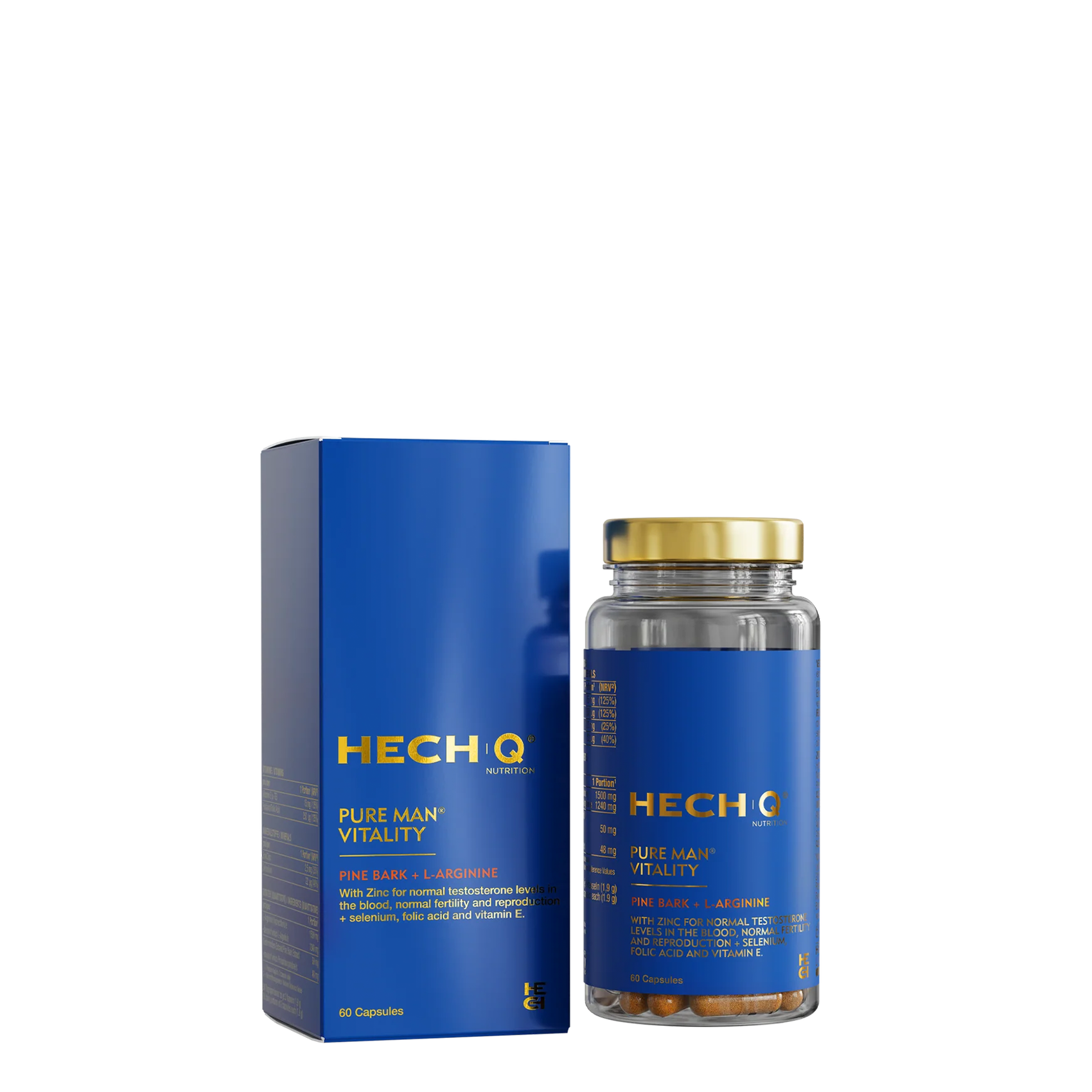 HECH | Q NUTRITION®  PURE MAN VITALITY </p> 60 capsules