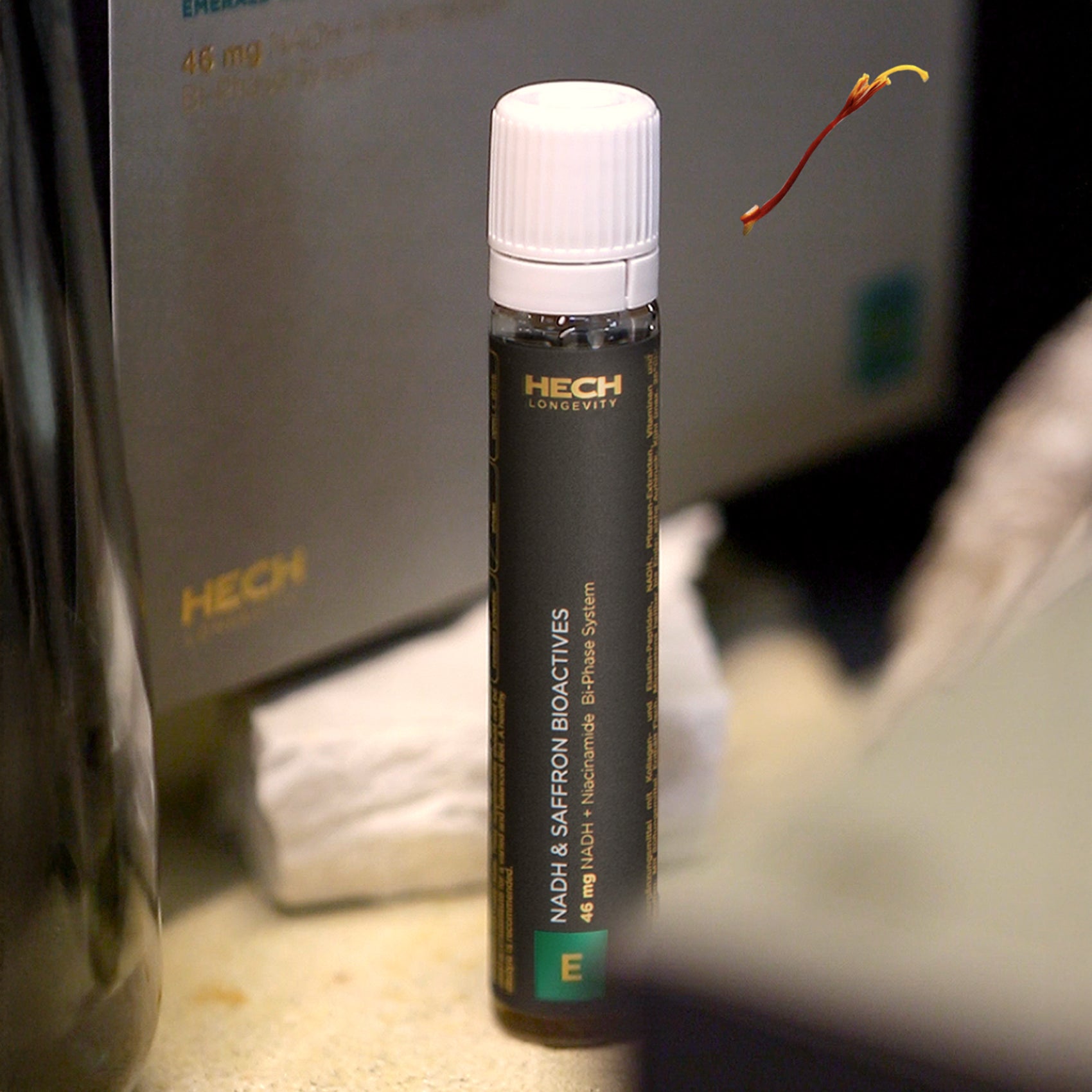 HECH® NADH & SAFFRON BIOACTIVES |  EMERALD GREEN ELIXIER <br>24 Ampoules
