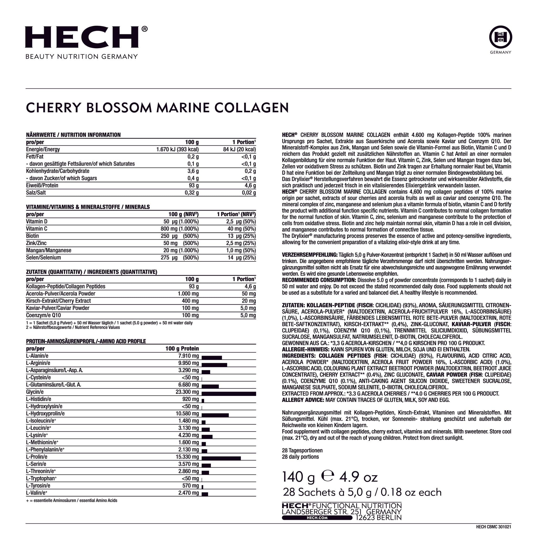 Produktinformationen über Cherry Blossom Marine Collagen