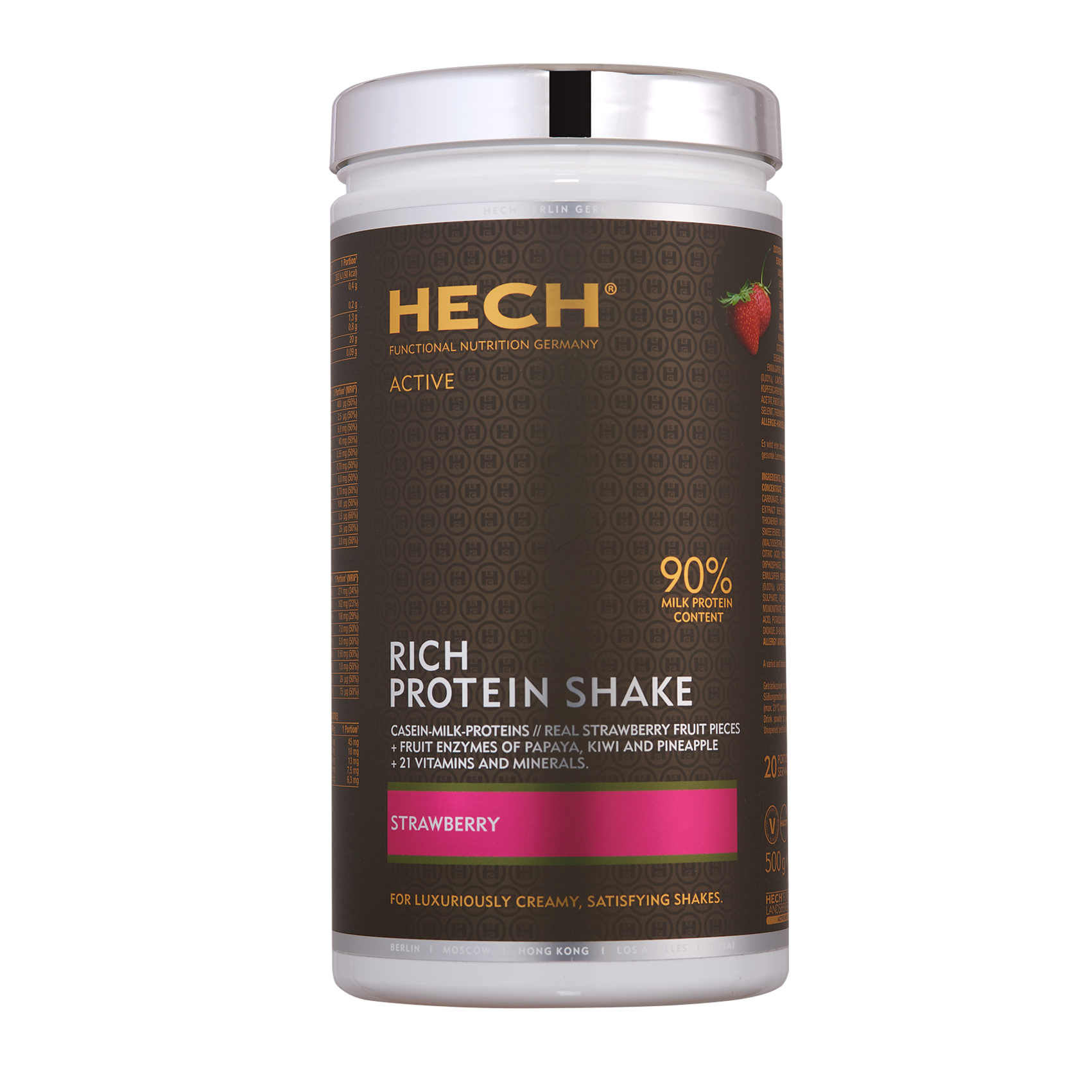 HECH Active Rich Protein Shake Erdbeere in einer 500g Dose